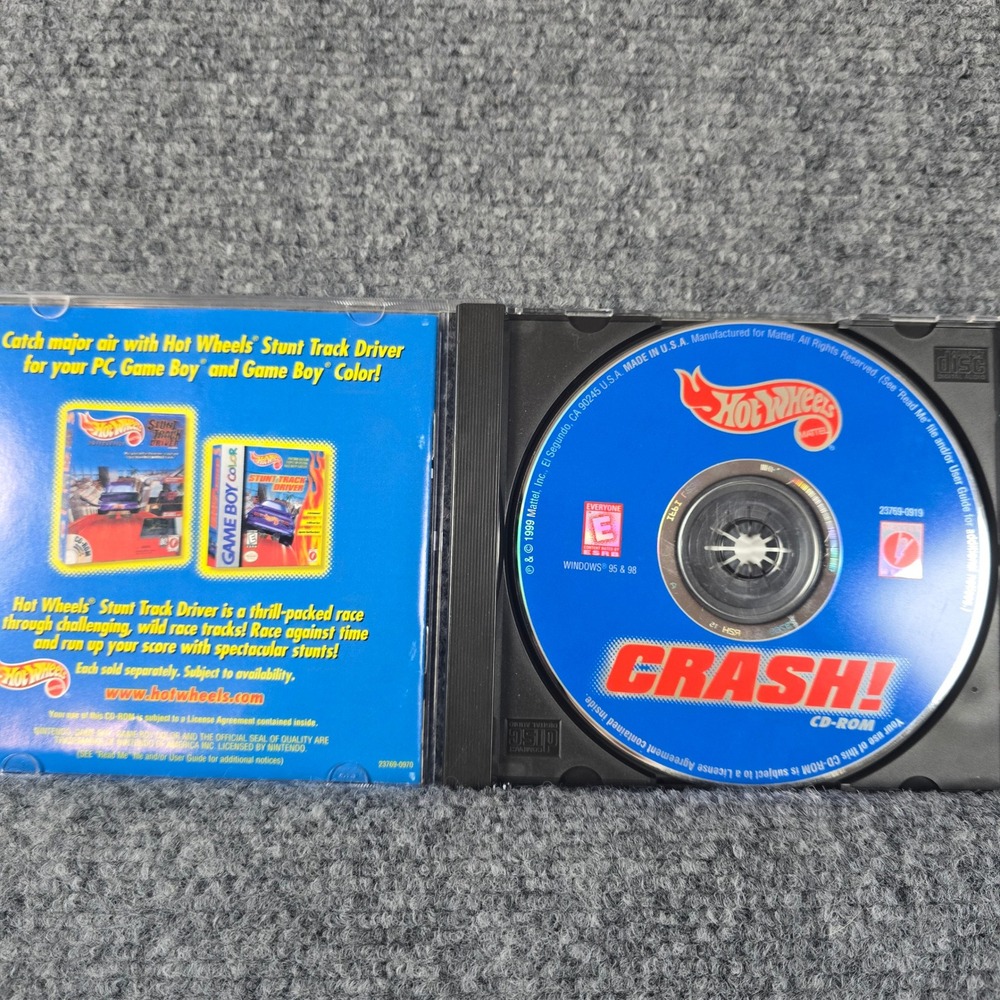 Hot Wheels Crash! CD-ROM User Guide PC Game Mattel Vintage 1999‎ - Picture 3 of 4